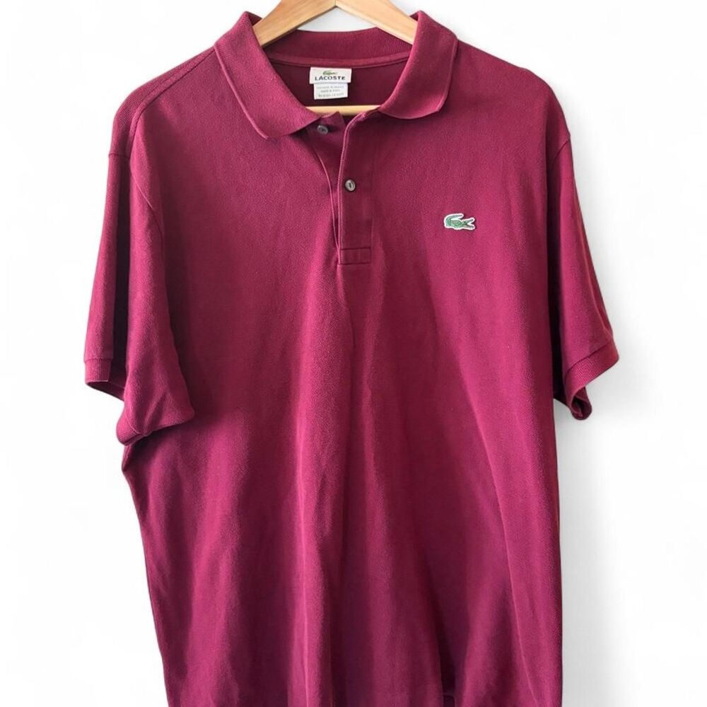 Lacoste Men's Burgundy Polo Shirt Size XL